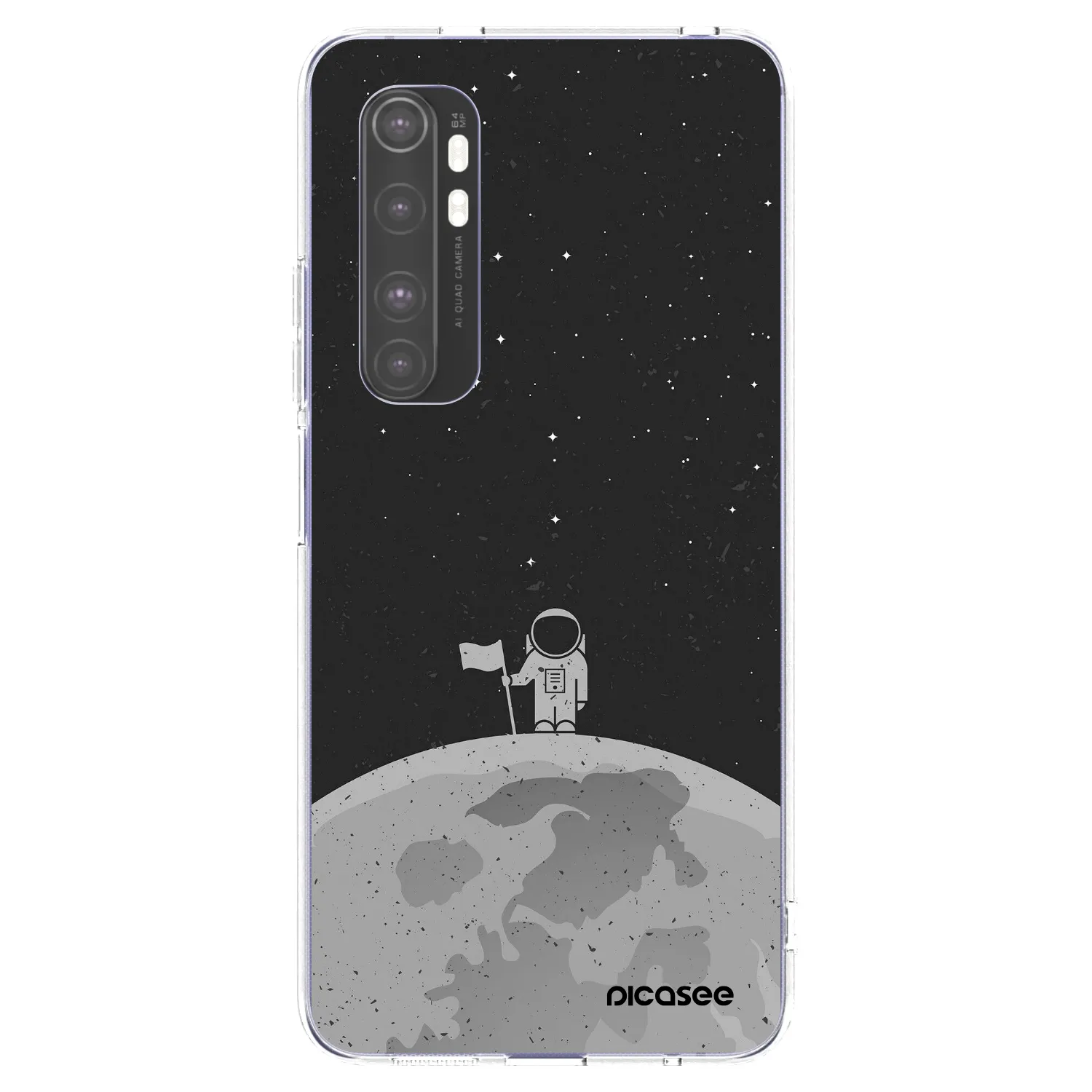 Picasee silikonový průhledný obal pro Xiaomi Mi Note 10 Lite - Astronaut