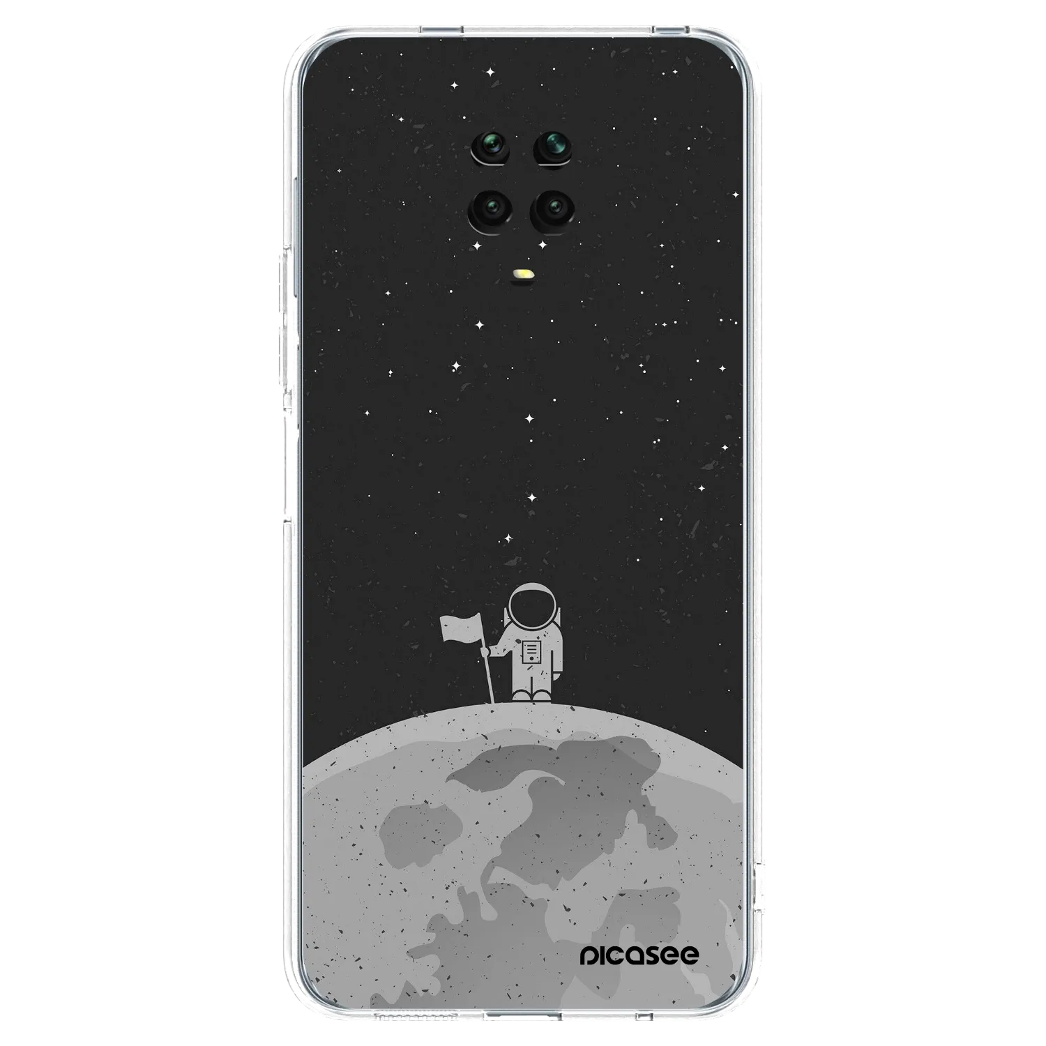 Picasee silikonový průhledný obal pro Xiaomi Redmi Note 9S - Astronaut