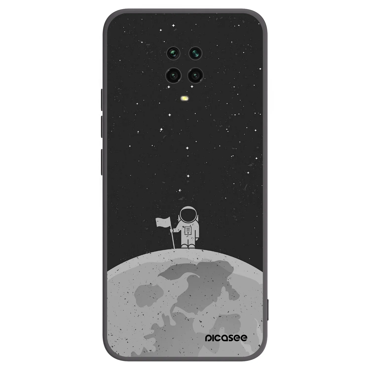 Picasee silikonový černý obal pro Xiaomi Redmi Note 9S - Astronaut