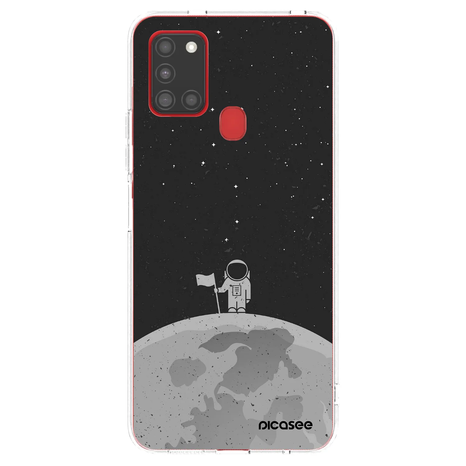 Picasee silikonový průhledný obal pro Samsung Galaxy A21s - Astronaut