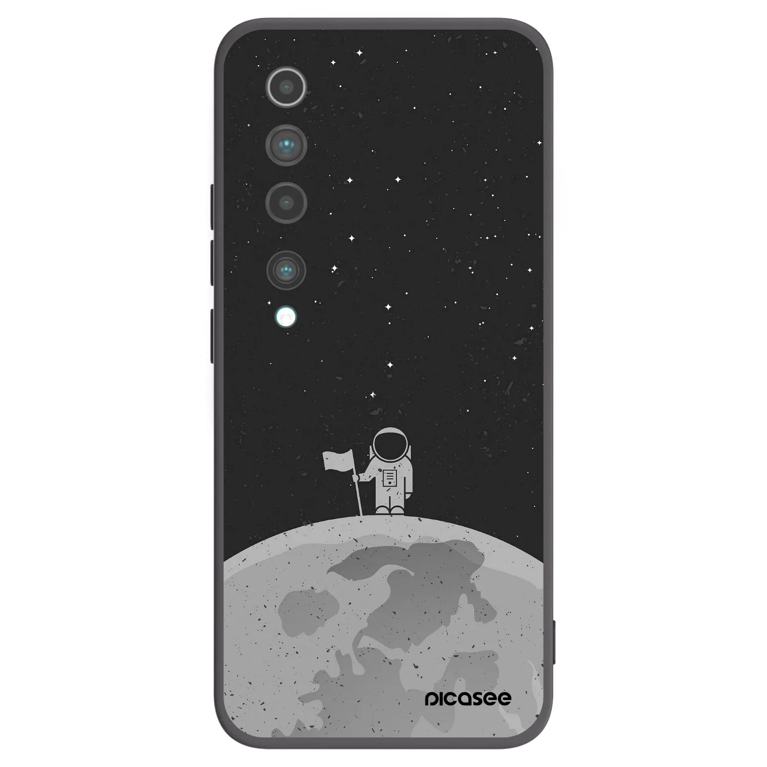 Picasee silikonový černý obal pro Xiaomi Mi 10 - Astronaut