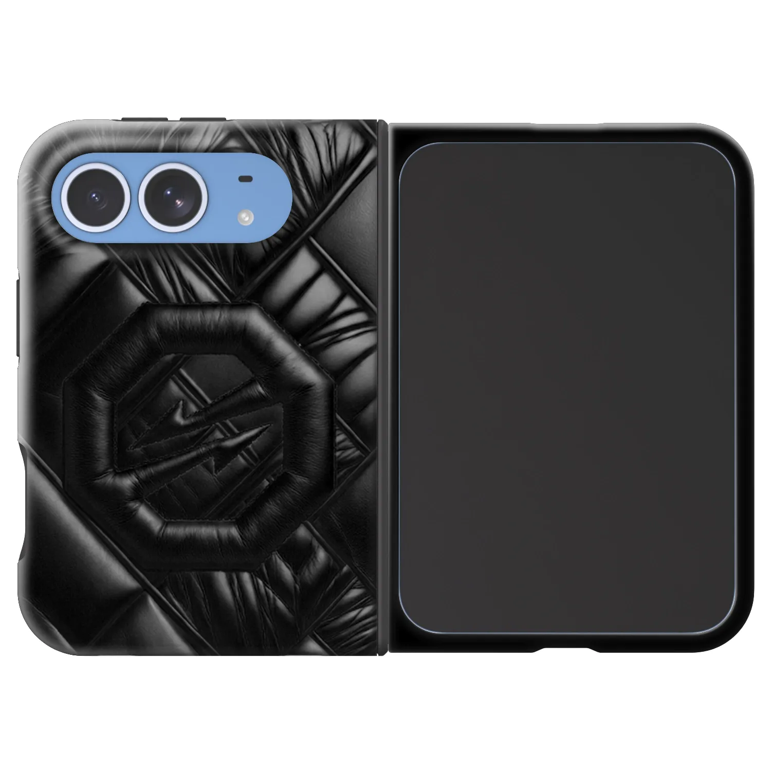 Picasee Fashion Case MagSafe Apple iPhone Duo - OKTAGON - Puffer Blackout