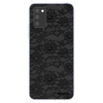 Picasee silikonový průhledný obal pro Samsung Galaxy A02s A025G - Dark Elegance