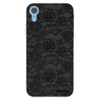 Picasee silikonový průhledný obal pro Apple iPhone XR - Dark Elegance