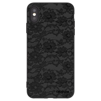 Picasee silikonový černý obal pro Apple iPhone XS Max - Dark Elegance