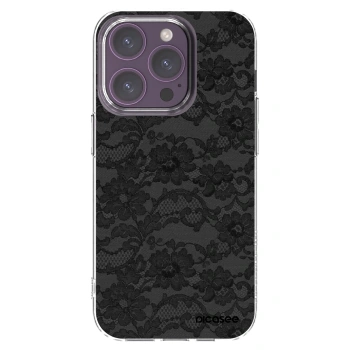 Picasee silikonový průhledný obal pro Apple iPhone 14 Pro - Dark Elegance