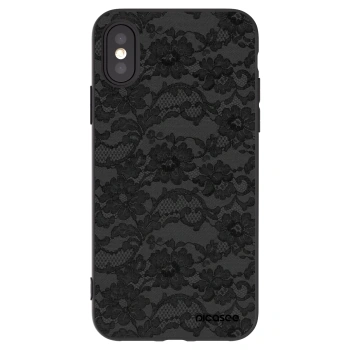 Picasee silikonový černý obal pro Apple iPhone X/XS - Dark Elegance