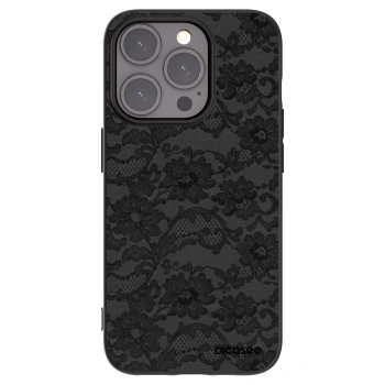 Picasee silikonový černý obal pro Apple iPhone 15 Pro - Dark Elegance