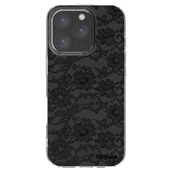 Picasee silikonový průhledný obal pro Apple iPhone 16 Pro - Dark Elegance