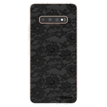 Picasee silikonový průhledný obal pro Samsung Galaxy S10 Plus G975 - Dark Elegance