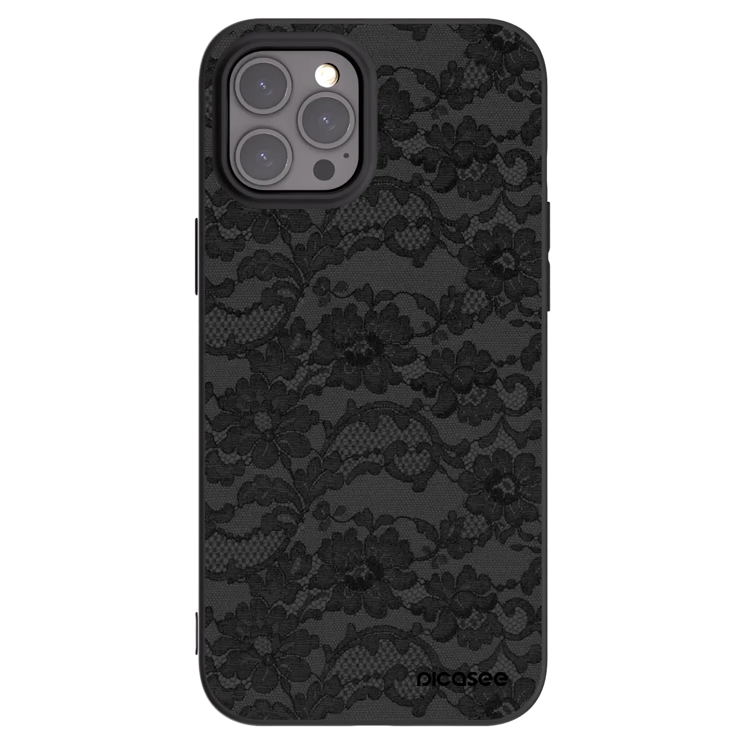 Picasee silikonový černý obal pro Apple iPhone 12 Pro Max - Dark Elegance