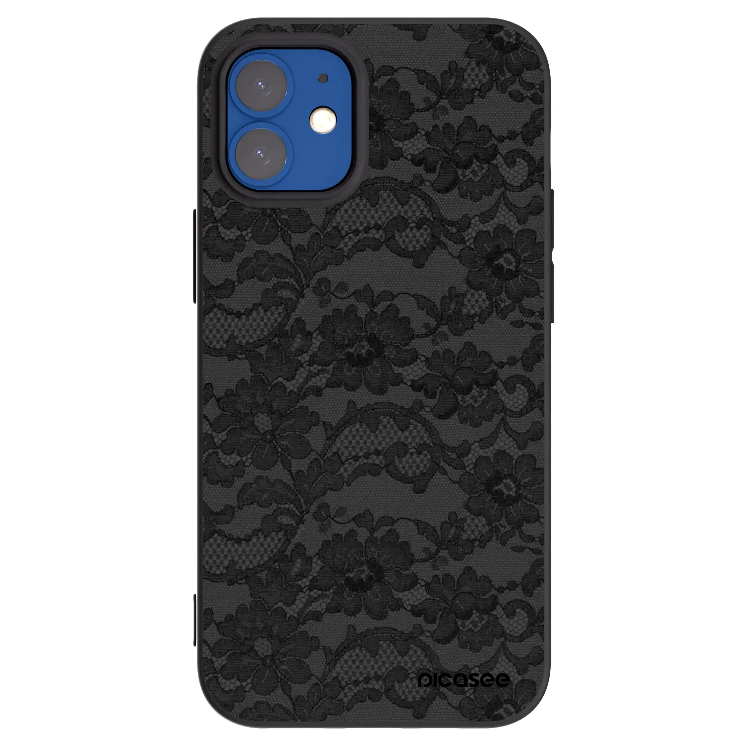 Picasee silikonový černý obal pro Apple iPhone 12 mini - Dark Elegance