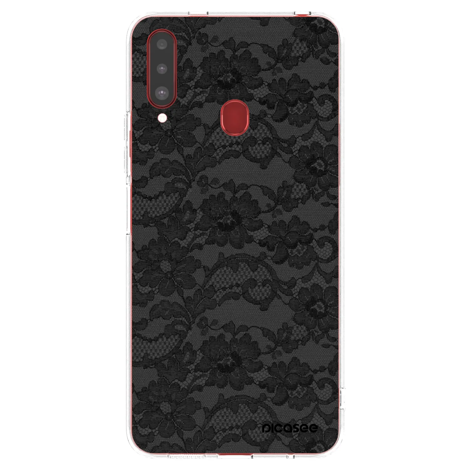 Picasee silikonový průhledný obal pro Samsung Galaxy A20s - Dark Elegance
