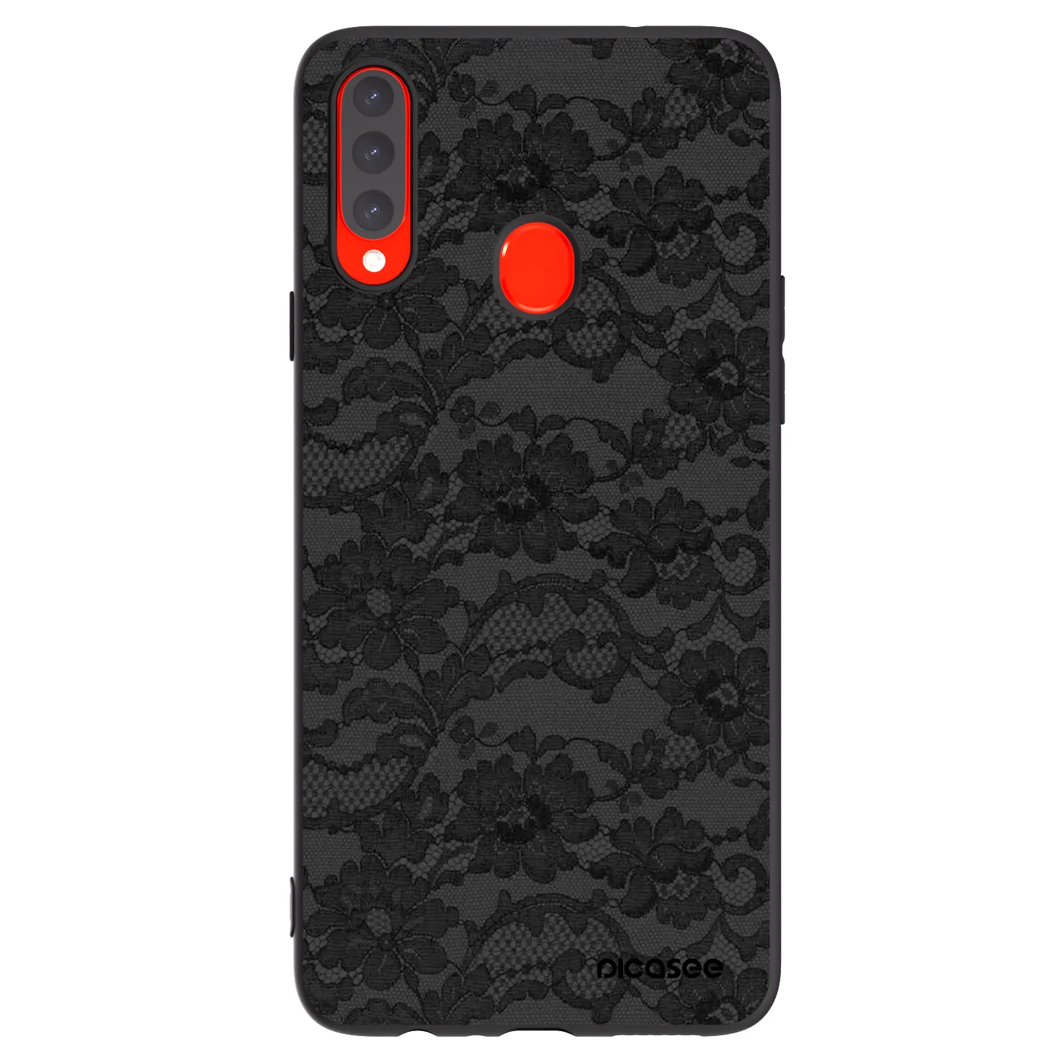 Picasee silikonový černý obal pro Samsung Galaxy A20s - Dark Elegance
