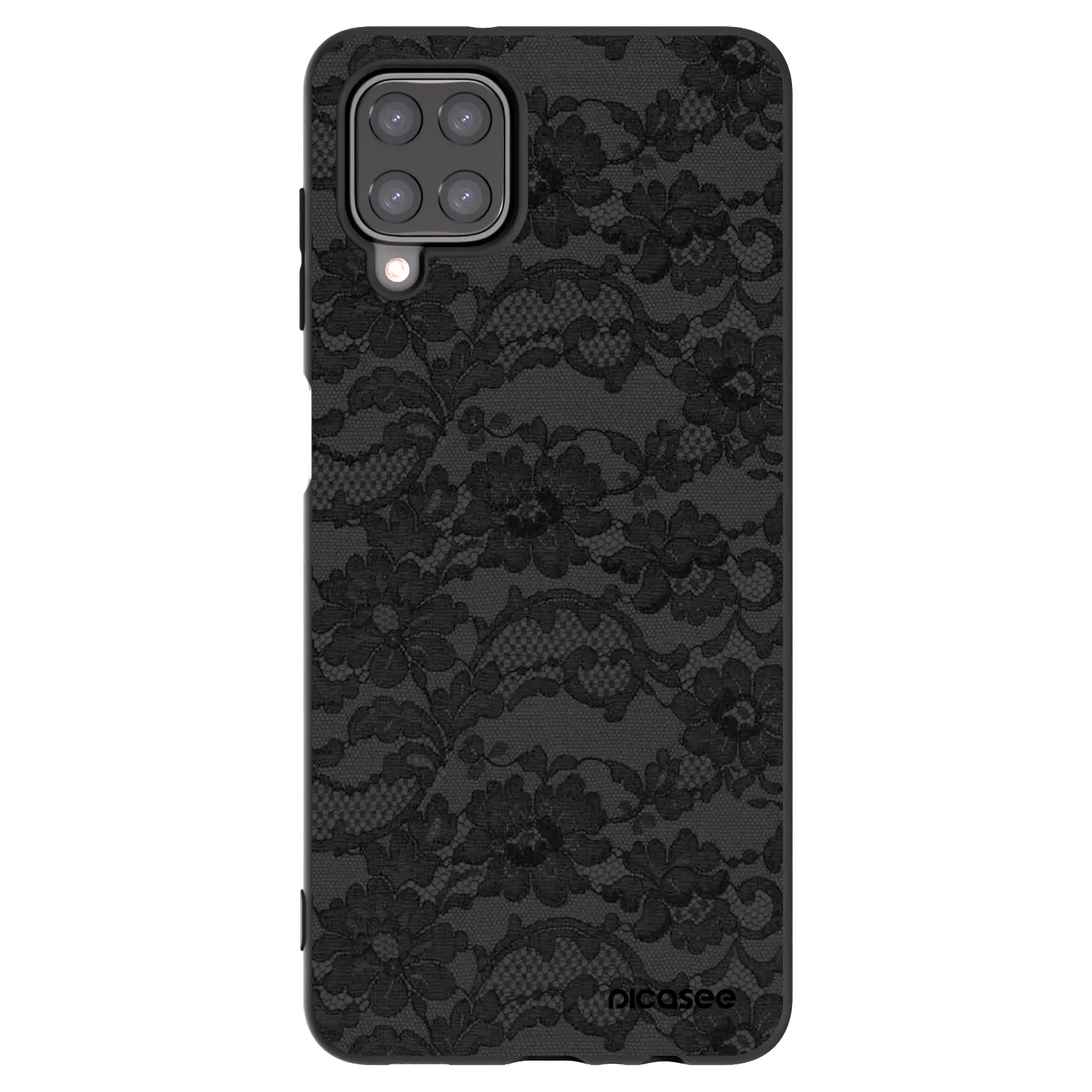 Picasee silikonový černý obal pro Samsung Galaxy A12 A125F - Dark Elegance