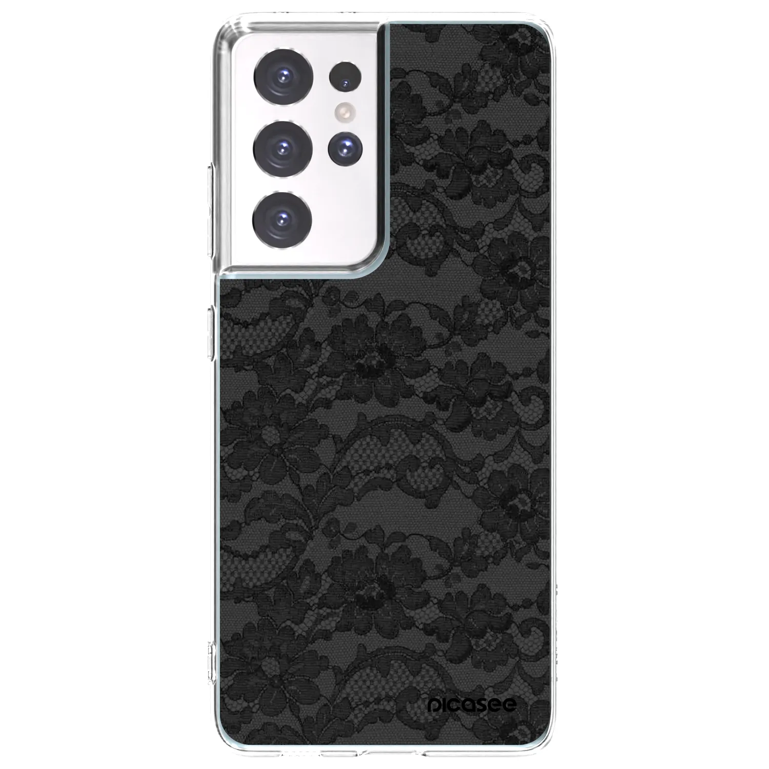 Picasee silikonový průhledný obal pro Samsung Galaxy S21 Ultra 5G G998B - Dark Elegance