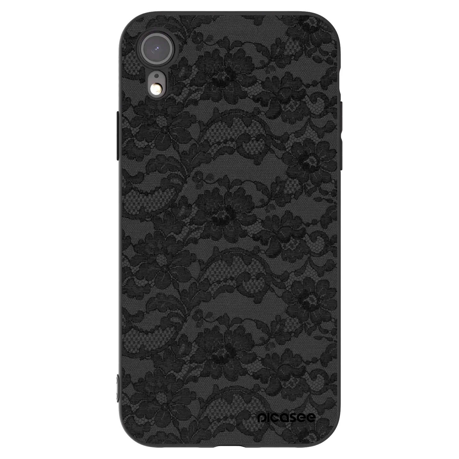 Picasee silikonový černý obal pro Apple iPhone XR - Dark Elegance