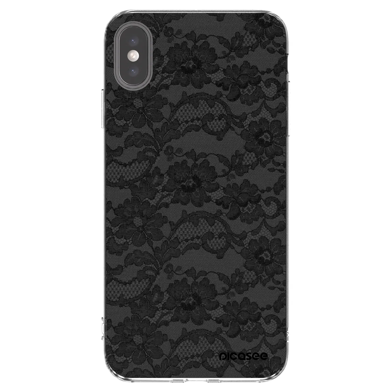 Picasee silikonový průhledný obal pro Apple iPhone XS Max - Dark Elegance