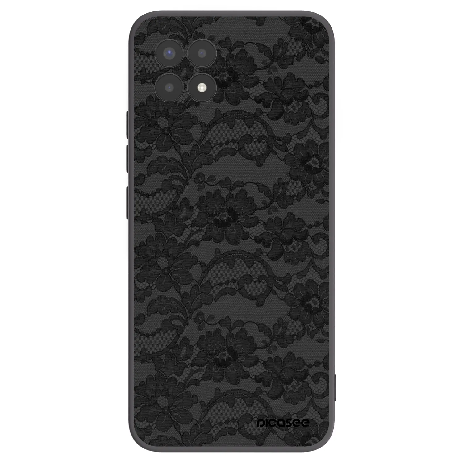 Picasee silikonový černý obal pro Realme 8i - Dark Elegance