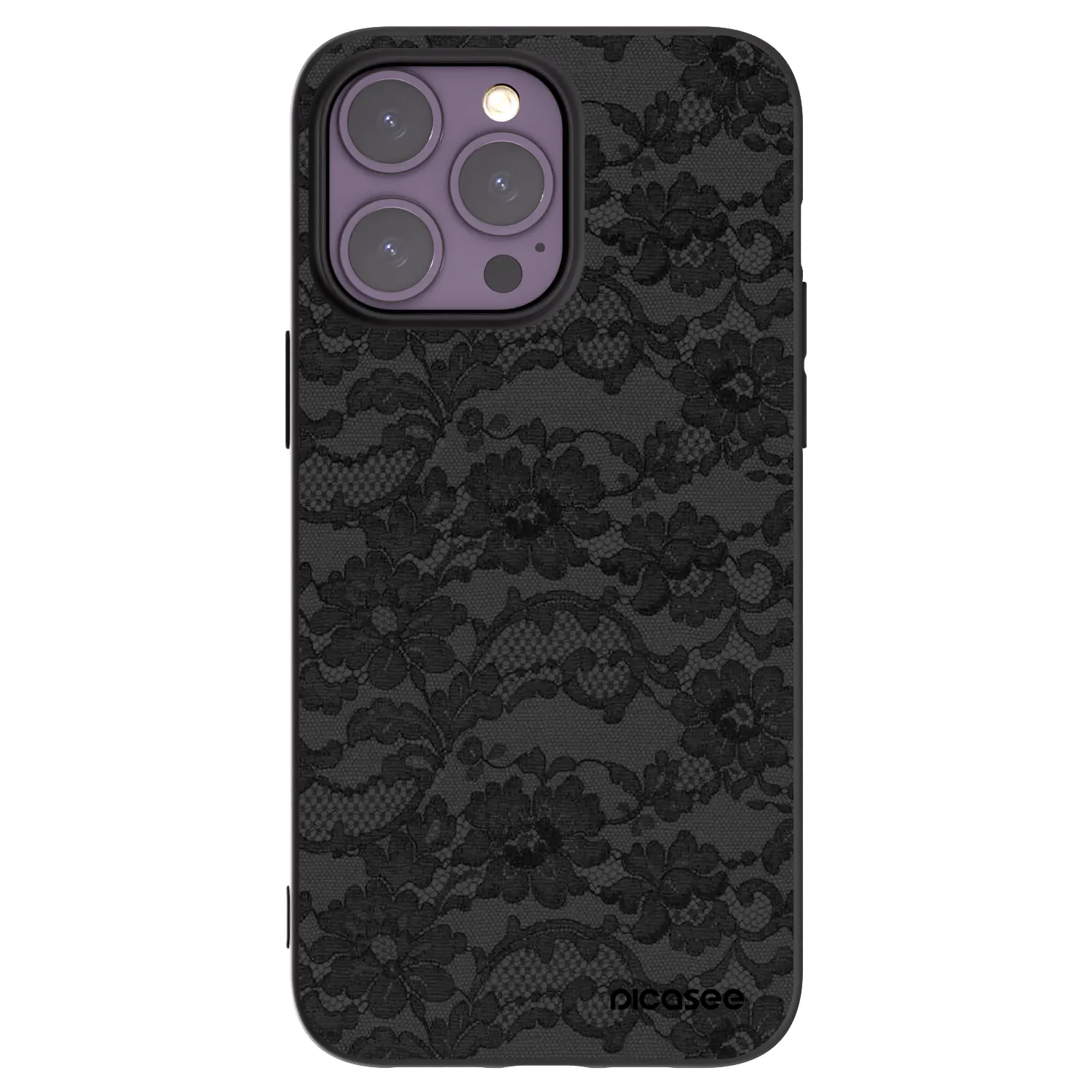 Picasee silikonový černý obal pro Apple iPhone 14 Pro Max - Dark Elegance