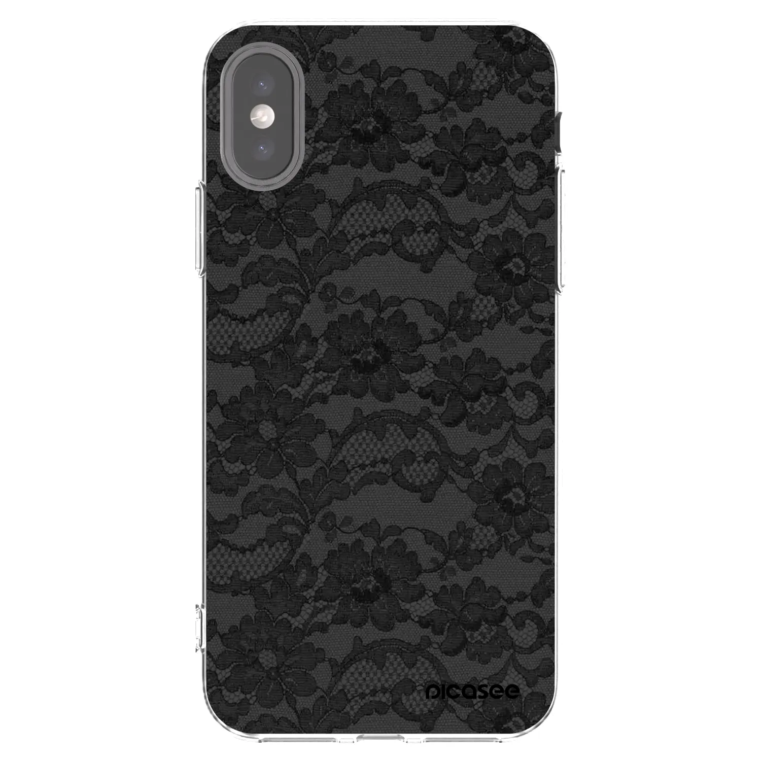 Picasee silikonový průhledný obal pro Apple iPhone X/XS - Dark Elegance