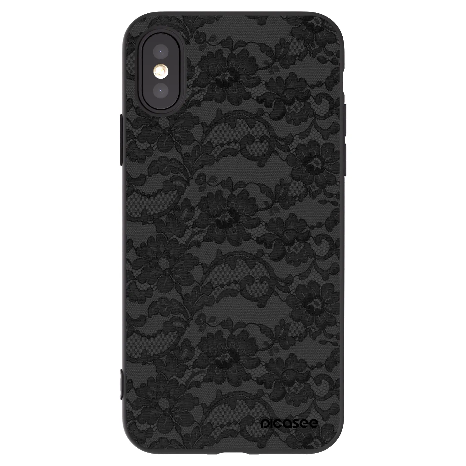 Picasee silikonový černý obal pro Apple iPhone X/XS - Dark Elegance