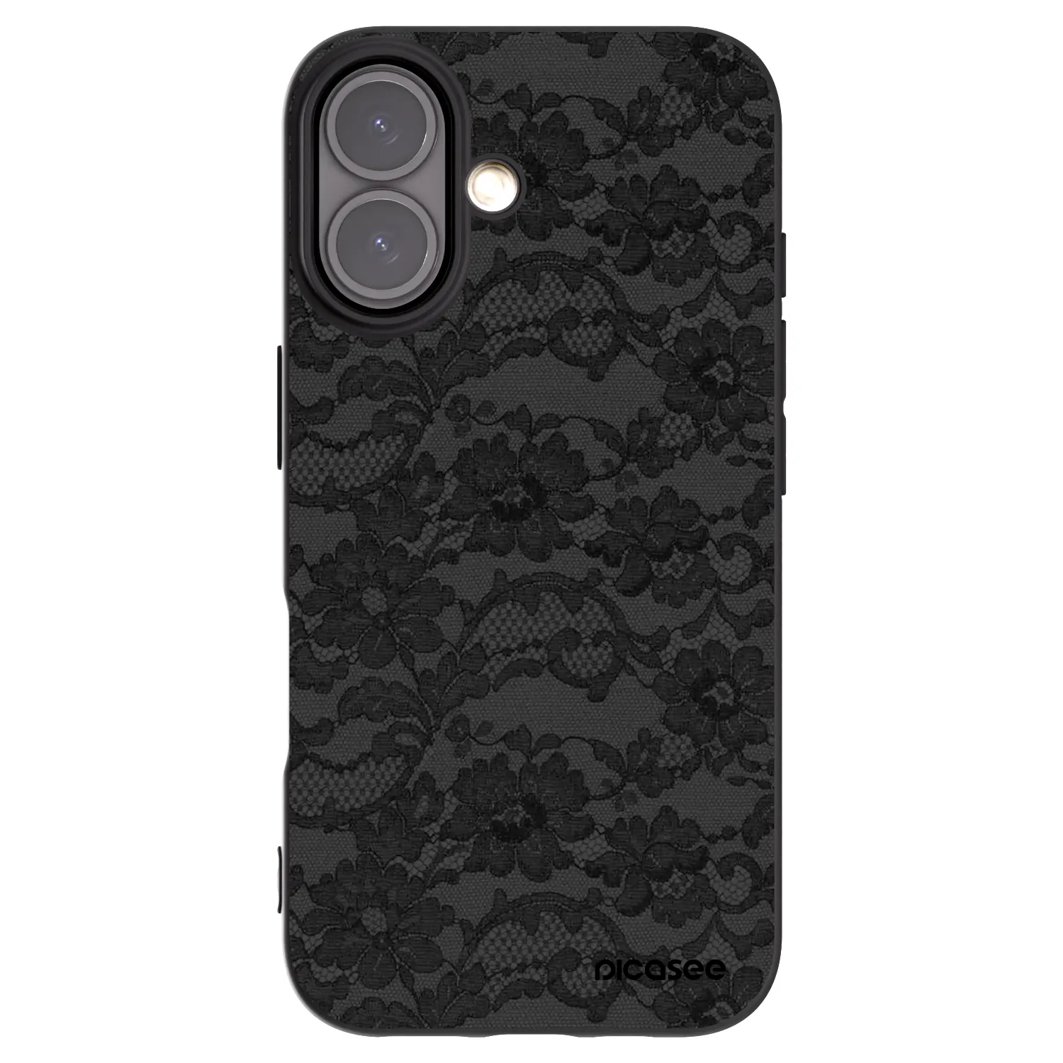 Picasee silikonový černý obal pro Apple iPhone 16 - Dark Elegance