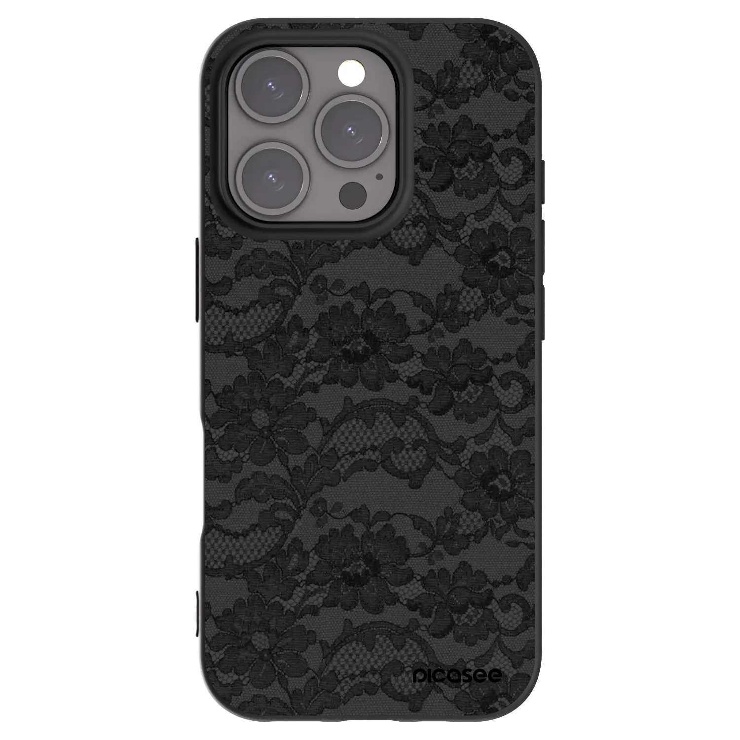 Picasee silikonový černý obal pro Apple iPhone 16 Pro - Dark Elegance