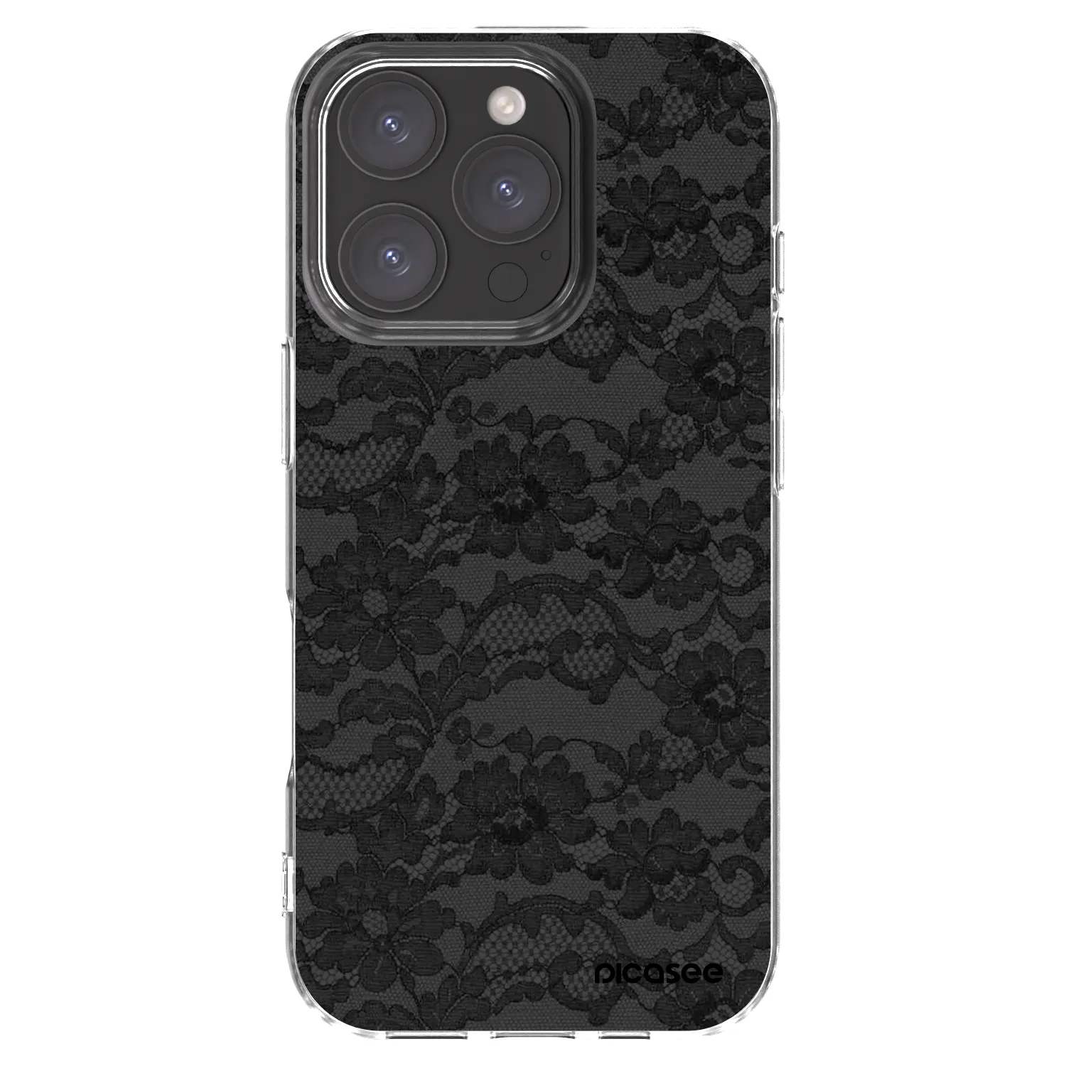 Picasee silikonový průhledný obal pro Apple iPhone 16 Pro - Dark Elegance
