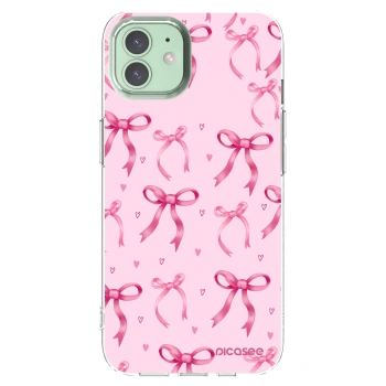 Picasee silikonový průhledný obal pro Apple iPhone 12 - Bow Aesthetic