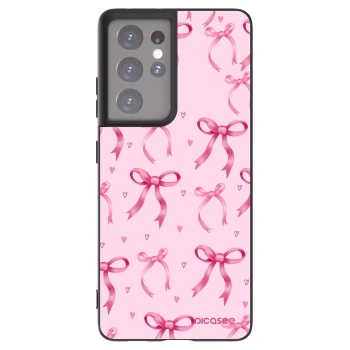 Picasee silikonový černý obal pro Samsung Galaxy S21 Ultra 5G G998B - Bow Aesthetic