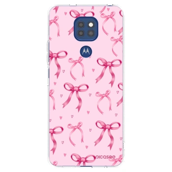Picasee silikonový průhledný obal pro Motorola Moto G9 Play - Bow Aesthetic