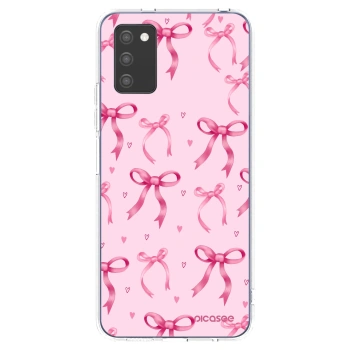 Picasee silikonový průhledný obal pro Samsung Galaxy A02s A025G - Bow Aesthetic