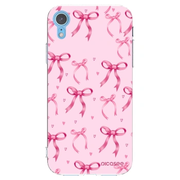 Picasee silikonový průhledný obal pro Apple iPhone XR - Bow Aesthetic