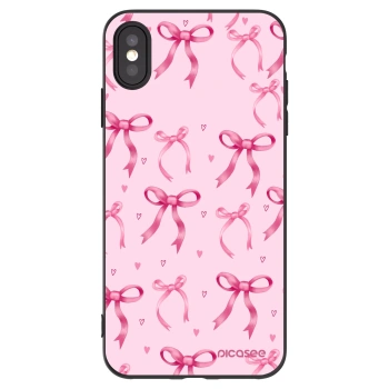 Picasee silikonový černý obal pro Apple iPhone XS Max - Bow Aesthetic