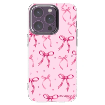 Picasee silikonový průhledný obal pro Apple iPhone 14 Pro - Bow Aesthetic