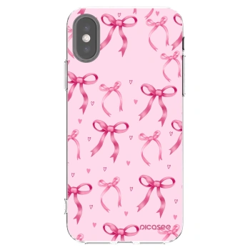 Picasee silikonový průhledný obal pro Apple iPhone X/XS - Bow Aesthetic