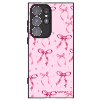 Picasee silikonový černý obal pro Samsung Galaxy S23 Ultra 5G - Bow Aesthetic