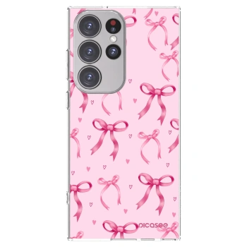 Picasee silikonový průhledný obal pro Samsung Galaxy S23 Ultra 5G - Bow Aesthetic