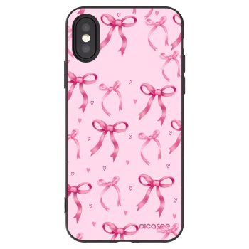Picasee silikonový černý obal pro Apple iPhone X/XS - Bow Aesthetic
