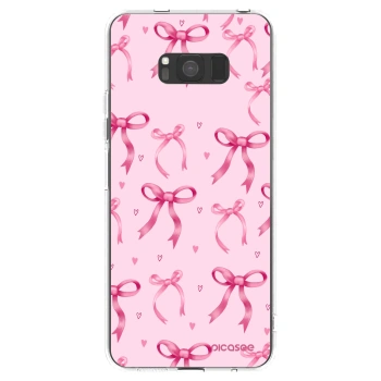 Picasee silikonový průhledný obal pro Samsung Galaxy S8 G950F - Bow Aesthetic