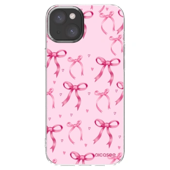 Picasee silikonový průhledný obal pro Apple iPhone 15 Plus - Bow Aesthetic