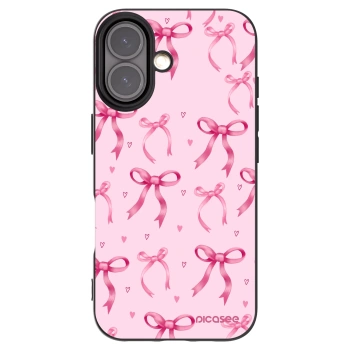 Picasee silikonový černý obal pro Apple iPhone 16 - Bow Aesthetic