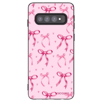 Picasee silikonový černý obal pro Samsung Galaxy S10 G973 - Bow Aesthetic
