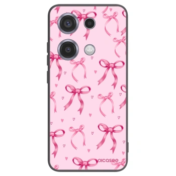 Picasee silikonový černý obal pro Xiaomi Redmi Note 14S - Bow Aesthetic