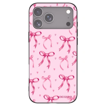 Picasee silikonový černý obal pro Apple iPhone 17 Pro Max - Bow Aesthetic