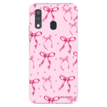 Picasee silikonový průhledný obal pro Samsung Galaxy A40 A405F - Bow Aesthetic