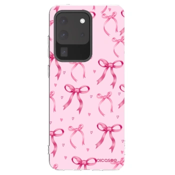 Picasee silikonový průhledný obal pro Samsung Galaxy S20 Ultra 5G G988F - Bow Aesthetic