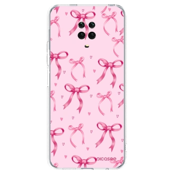 Picasee silikonový průhledný obal pro Xiaomi Redmi Note 9 Pro - Bow Aesthetic