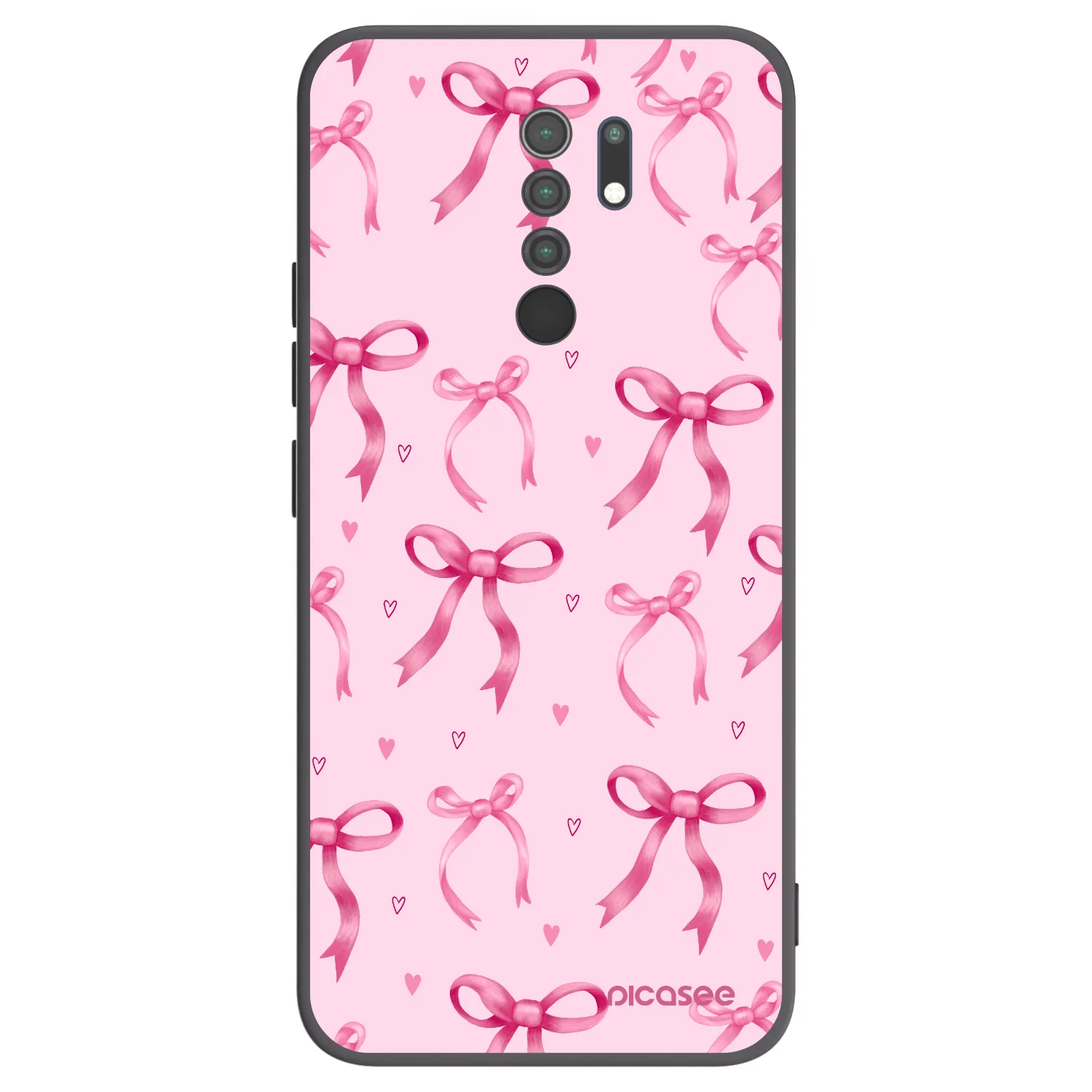Picasee silikonový černý obal pro Xiaomi Redmi 9 - Bow Aesthetic